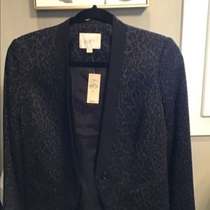Leopard print blazer from the Loft Ann Taylor